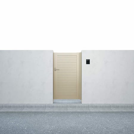 シンプレオ門扉　５型　片開き　埋込仕様  ０９・１４ | YKKAP